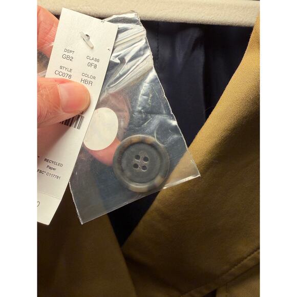 NWT J. Crew Women 8 Cropped Icon Trench Coat Honey Brown Tan Camel Belted Jacket - Picture 17 of 17